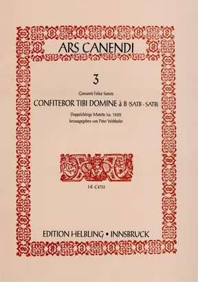 Confitebor tibi Domine á 8 Chor-Einzelausgabe SATB-SATB