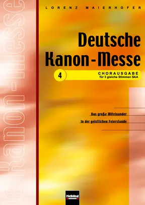 Deutsche Kanon-Messe Chorpartitur SAA