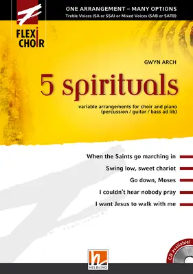 5 spirituals Chorsammlung flexible Besetzung SA/SAA/SAT/SAB/SATB