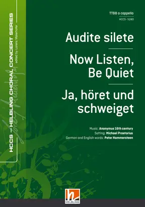 Audite silete Chor-Einzelausgabe TTBB