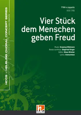 Vier Stück dem Menschen geben Freud Chor-Einzelausgabe TTBB