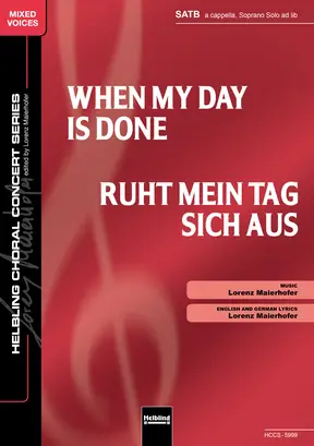 Ruht mein Tag sich aus Chor-Einzelausgabe SATB