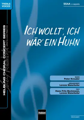 Ich wollt', ich wär' ein Huhn Chor-Einzelausgabe SSAA