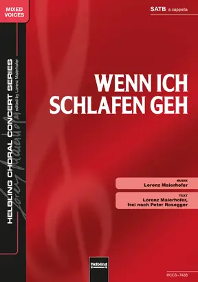 Wenn ich schlafen geh Chor-Einzelausgabe SATB