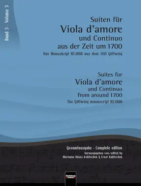 Suiten für Viola d'amore und Continuo aus der Zeit um 1700 - Band 3 Sammlung