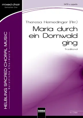 Maria durch ein Dornwald ging Chor-Einzelausgabe SATB divisi