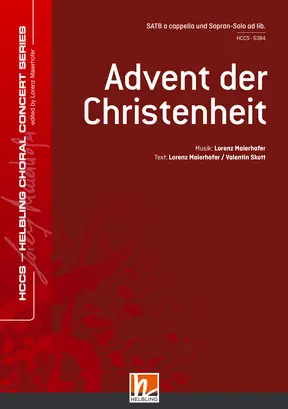 Advent der Christenheit Chor-Einzelausgabe SATB