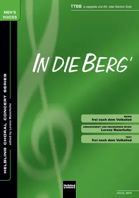 In die Berg' Chor-Einzelausgabe TTBB