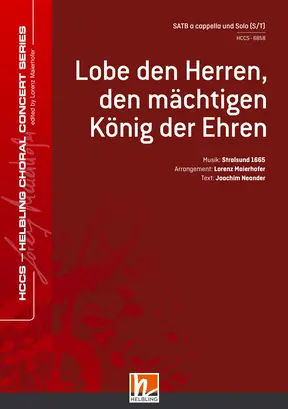 Lobe den Herren, den mächtigen König der Ehren Chor-Einzelausgabe SATB