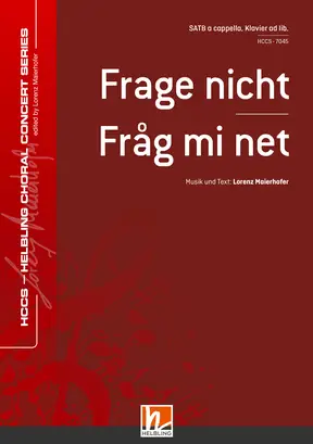 Frage nicht Chor-Einzelausgabe SATB