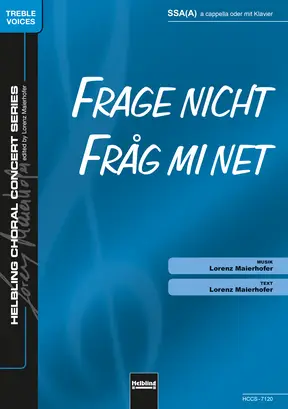 Frage nicht Chor-Einzelausgabe SSA