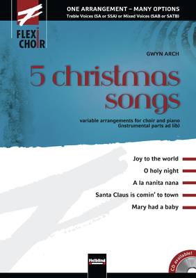 5 christmas songs Chorsammlung flexible Besetzung SA/SAA/SAT/SAB/SATB