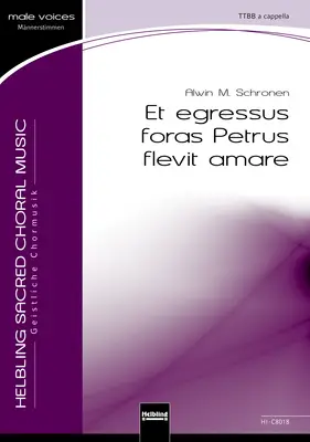 Et egressus foras Petrus flevit amare Chor-Einzelausgabe TTBB