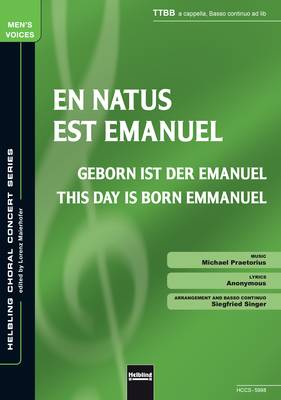 En natus est Emanuel Chor-Einzelausgabe TTBB