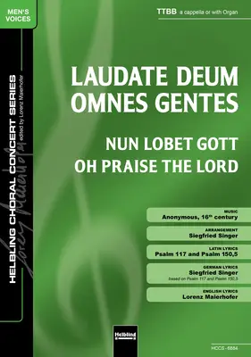 Laudate Deum omnes gentes Chor-Einzelausgabe TTBB