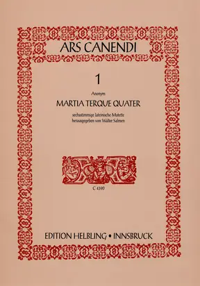 Martia terque quater Choral single edition SAATTB