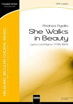 She Walks in Beauty Choral single edition SATB