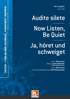 Audite silete Choral single edition SAA