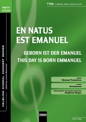 En natus est Emanuel Choral single edition TTBB