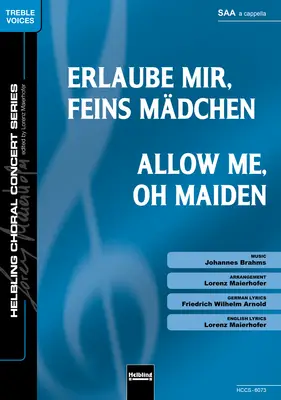 Erlaube mir, feins Mädchen Choral single edition SAA