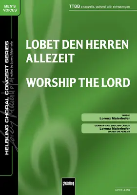 Worship the Lord Choral single edition TTBB