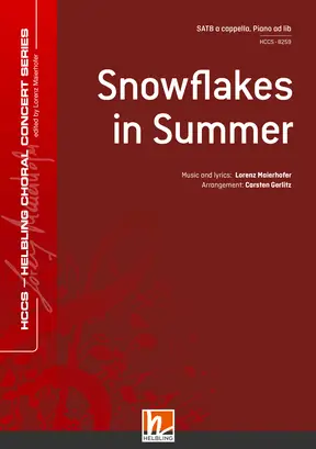 Snowflakes in Summer Choral single edition SATB divisi