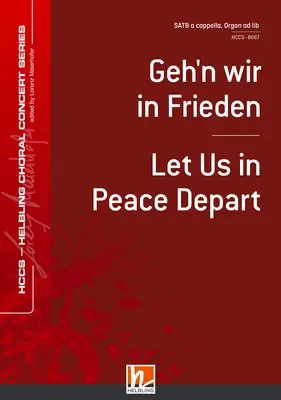 Let Us in Peace Depart Choral single edition SATB
