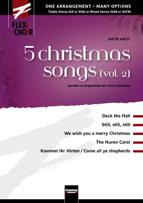 5 christmas songs (vol. 2) Choral Collection flexible voicing SA/SAA/SAT/SAB/SATB