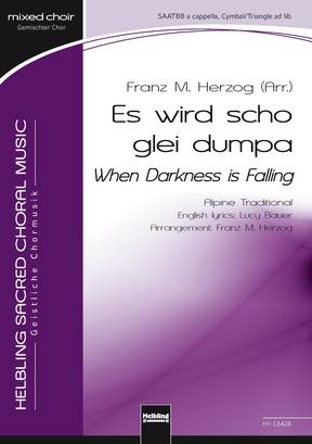 When Darkness is Falling Choral single edition SAATBB