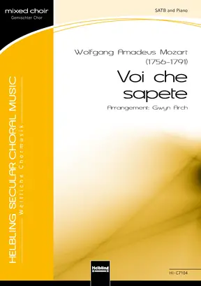 Voi che sapete Choral single edition SATB