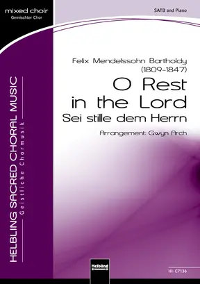 O Rest in the Lord Choral single edition SATB