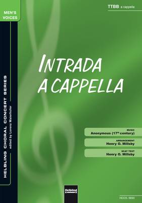 Intrada a cappella Choral single edition TTBB