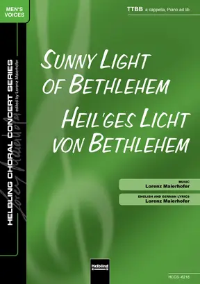 Sunny Light of Bethlehem Choral single edition TTBB