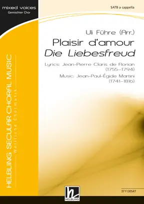 Plaisir d’amour Choral single edition SATB