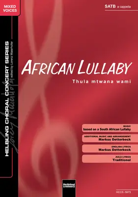 African Lullaby Choral single edition SATB