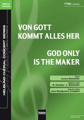 God Only Is the Maker Choral single edition TTBB