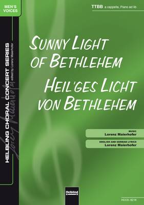 Sunny Light of Bethlehem Choral single edition TTBB