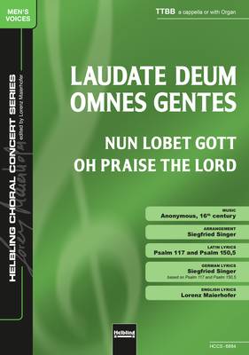 Laudate Deum omnes gentes Choral single edition TTBB