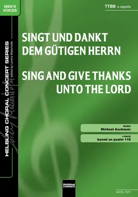 Sing and Give Thanks unto the Lord Choral single edition TTBB