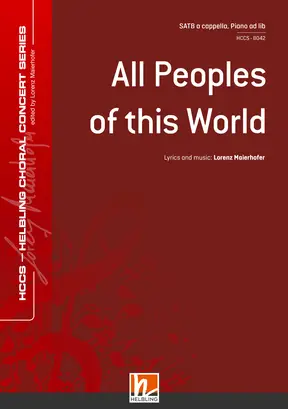 All Peoples of this World Choral single edition SATB